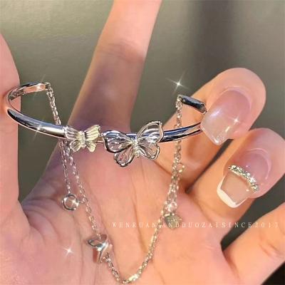 China Other Fashion Jewelry Butterfly Bracelets Bracelet Creative Layered Butterfly Friendship Chain Bracelets For Women for sale