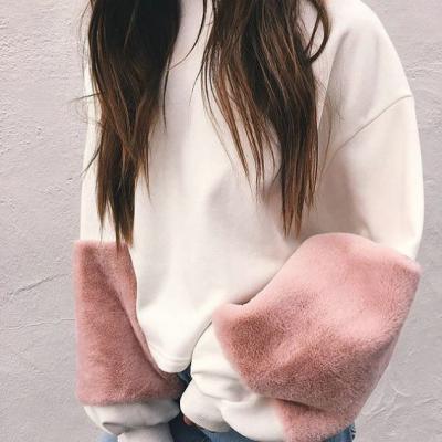 China New Arrival Lady Fall Winter Fleece Anti Shrink Fur Sweatshirts for sale