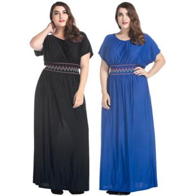 China Anti-static fat women dress plus size women's clothing beach dress silk dress for sale