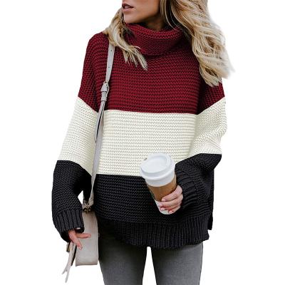 China 2020 Women Casual Turtle Neck Anti-Pilling Long Sleeve Chunky Knitted Pullover Sweaters for sale