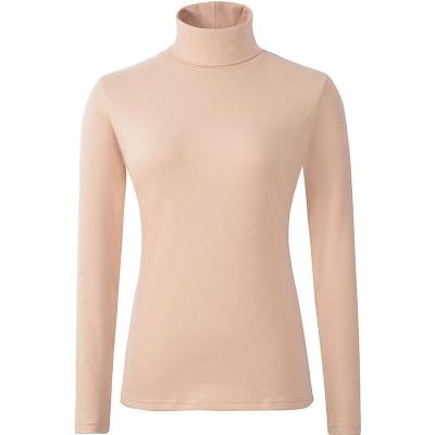 China Soft Turtle Neck Anti-pilling Women's Cotton Pullover Top Basic Sweater for sale