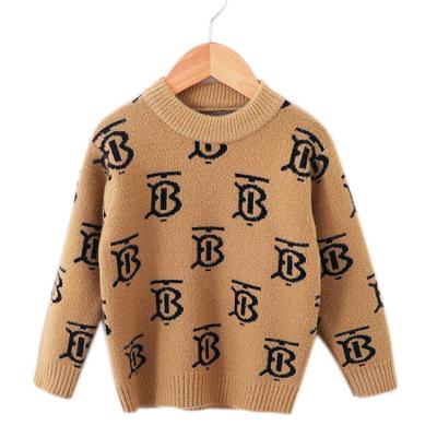 China 2019 Fashion Boys Anti-shrink Sweater Korean Design Cartoon Knitted Long Sleeve Pullover Children Sweater for sale