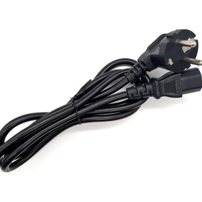 China Other Type EU Standard 3 Pin EU AC Three-pin Plug Power Cable Cord for sale