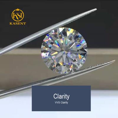 China Color Play or Fire Loose Gemstone Round Brilliant White E-F Color Stones Moissanite Loose Cut Moissanite Moissanite Diamonds VVS D for sale