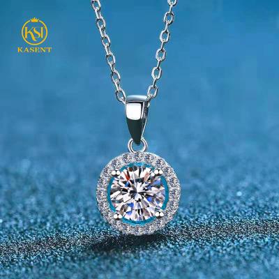 China VVS FASHIONABLE high quality white moissanite pendant 925 moissanite necklace chain pendant custom for women for sale