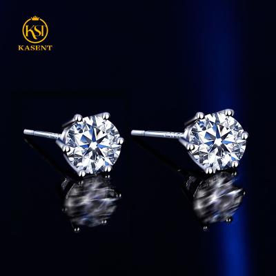 China CLASSIC High Quality 925 Moissanite Earrings Studs Moissanite Iced Out Ear Studs Moissanite Earring Stud for sale