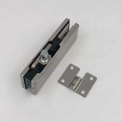 China Aluminum / Iron Aluminum Pivot Clamp Patch Fixture For Glass Door for sale