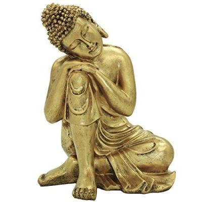 China Europe INDIAN BUDDHA STATUE GOLD RESIN HOME DECOR SNAPPING GIFT for sale