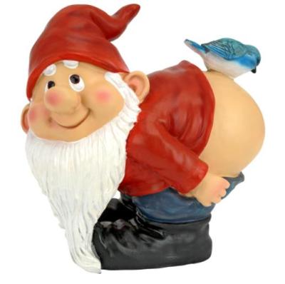 China Europe Naked Buttocks Garden Gnome Casts Outdoor Statue Decor for sale