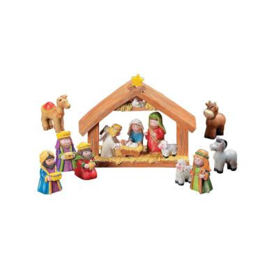 China Cheap Custom Fun Mini Christmas Nativity Set Europe Resin Christmas Gifts Figurines for sale