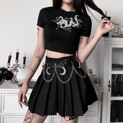 China Anti Pilling Anti Pilling Women Fashion Streetwear Printed Crop Top T-Shirt for sale