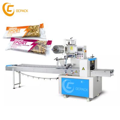 China Automatic Food Pillow Chocolate Candy Bar Protein Bar Cereal Bar Packing Machine for sale