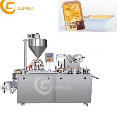 China Automatic High Speed ​​Liquid Food Butter Sauce Honey Oil Blister Packing Machine Price for sale