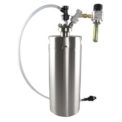 China Easy Carry Homebrew SUS 304 Stainless Steel 3.6L Mini Beer Keg with Easy CO2 Tap System for sale