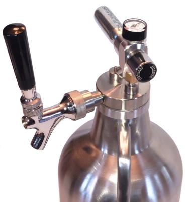 China 1 Gallon Stainless Steel Keg Beer / Coffee / Soda Shakers With Tapping System for sale