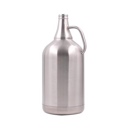 China Stainless Steel Logo 1gallon 128oz Mini Outlet Factory Keg Shaker Double Wall Viable Custom Shake Top Cap Beer Shaker With Handle for sale