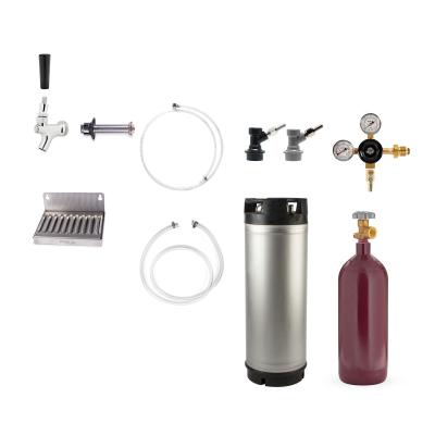 China Sustainable Home Brew Stainless Steel Wine Barrel Beer Dispenser Soda Cornelius Barrel Ball Lock Barrel Kits Used Cornelius Barrel 12L for sale