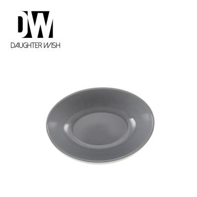 China Good Quality Customized Viable Round Dark Gray Unbreakable Melamine Plastic Pet Bowls for sale