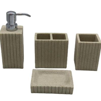 China Viable morden design sandstone bathroom sets accessories supplier for sale