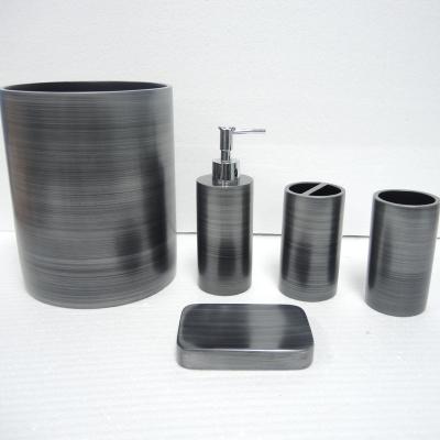 China Sustainable Modern Polyresin Bath Hotel Accessory Set Supplier for sale