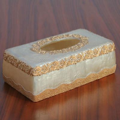 China 100% elegent eco-friendly tissue cover resin tissue box napkin decorative papers covered boxes for home for sale