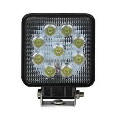 China High Quality LED 9pcs*3w Off Road Aluminum Diecast Housing Car Led Flood Light Beam And Pencils Led Work Light for sale