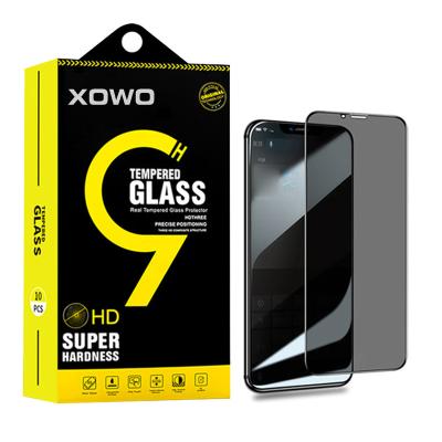 China XOWO Mobile Phone Anti Spy Tempered Glass Full Cover Privacy Screen Protector Protector For Redmi Note 11 10 iPhone 14 9Pro for sale