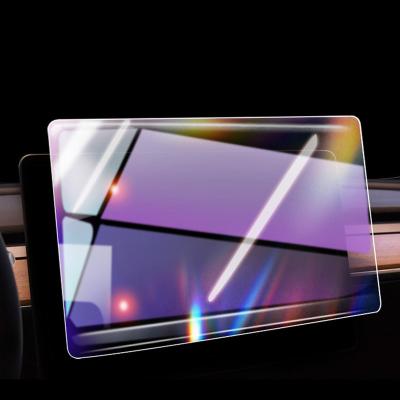 China High Clear Car Tempered Glass Protector Center Control Navigation Touch Screen Protector Flim Accessories Decoration For Tesla Model 3 for sale