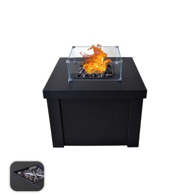 China Outdoor Gas Fire Pit Stored Stainless Steel Patio Pit Burners for sale