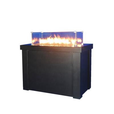 China Backyard Metal Iron Gas Stocked Outdoor Fire Pit Black for sale