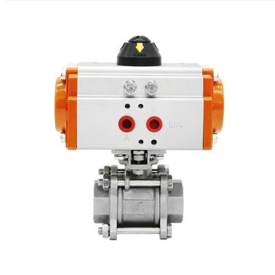 China 1/2 Inch General Straight Thread Loop Control Valve Steel Ball Valve Pneumatic Stainless Steam Control Valve Corrosion Resistance for sale