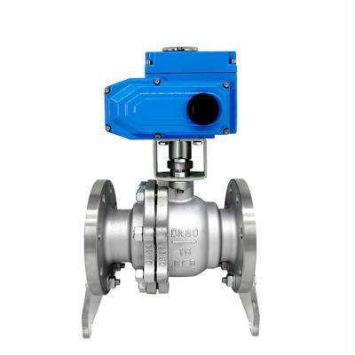 China DN32 Stainless Steel General Electric Ball Valve High Temperature Steam Through Flange Electric Proportional Control Valve for sale