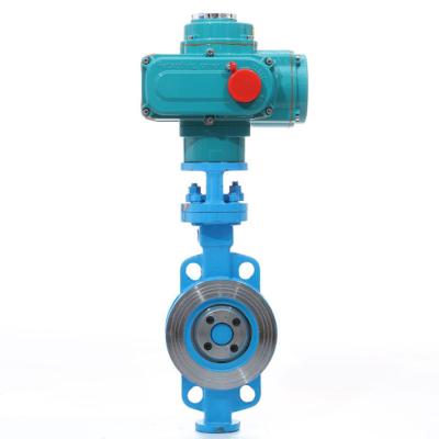 China General Electric 3 metal butterfly valve eccentric seal wear-resistant high temperature explosion-proof cut-off electric butterfly valve for sale