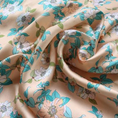 China Customization Natural Satin Fabric Metallic Digital Print 16mm/19mm/25mm/40mm - 25 Momme Mulberry Silk Fabric For Bedding for sale