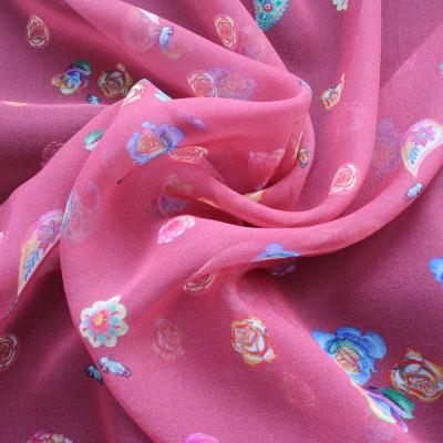 China 8mm Pure Silk Georgette Fabric Customization Digital Printed Fabric - Somali Dirac for sale