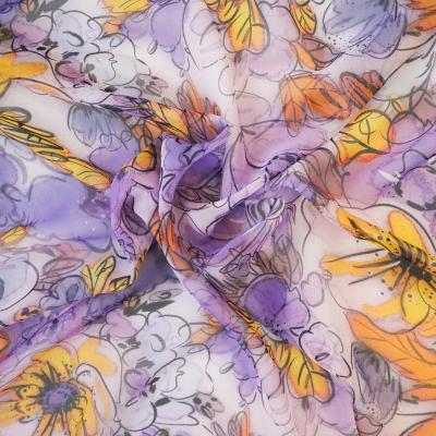 China 8mm Pure Silk Georgette Fabric Customization Digital Printed Fabric - Dirac Somali Dress for sale