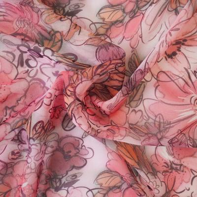 China 8mm Pure Silk Georgette Fabric Customization Digital Printed Fabric - Dirac Somali Dresses for sale