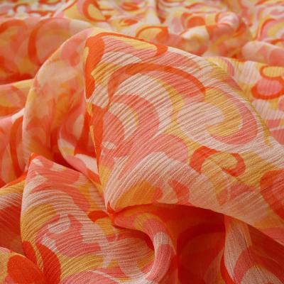 China Pure Ply Georgette Fabric Customization Digital Print silk - 8mm silk materials for little girls silk dresses for sale