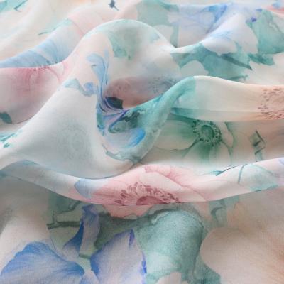 China Pure Silk Chiffon Fabric Customization Digital Print 8mm - Chiffon Fabric with Prints or Lavender Color for sale