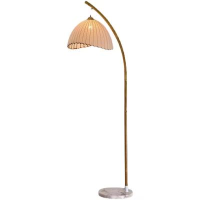 China Modern hotel villa newcomer classic corner decorative artistic rattan standing led wicker floor lamp for sale