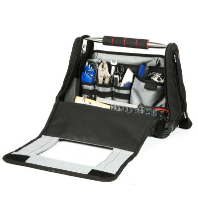 China Two Sides Zipper-Opening 1680D Polyester Water Hard Bottom Open Packing Foldable Tool Bag For Tools Heavy Duty for sale