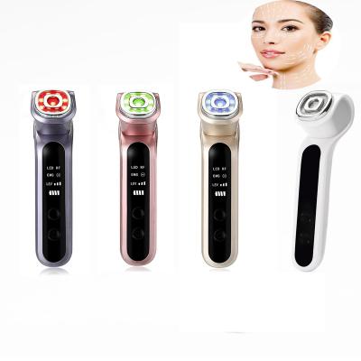 China Face Lift OEM ODM Deep Cleansing 7 in 1 Dermabrasion RF EMS Multifunction Portable Face Massager for sale