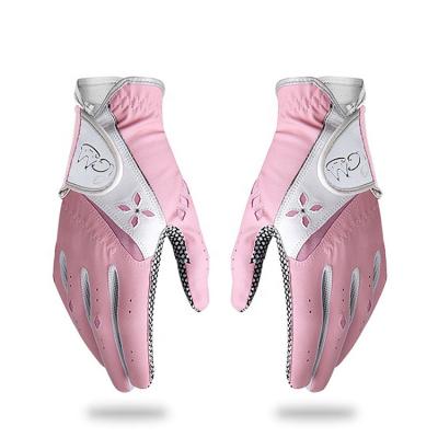 China Women Golf Gloves Ladies PU Cloth Gloves Non-Slip Cart Gloves for sale