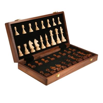 China Solid Wood Educational Learning Board Game Toy Wooden Chess High Quality Classic Chess Set for sale