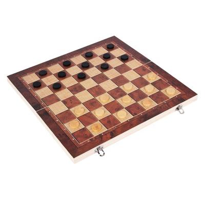 China Wholesale Wooden Foldable Wooden Educational Chess Sets Set For Kids for sale