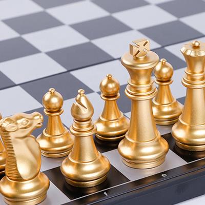 China Multi Metal Wooden Chessboard Sets Handcrafted Wooden Folding Chess Board With Pawn Set And Lock for sale