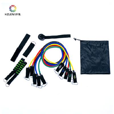 China Hot Factory Selling Strength Training Fashion 11 Pcs Resistance Fitness Pull Rope Set Latex Resistance Bands Set Resistance Bands 11pcs for sale