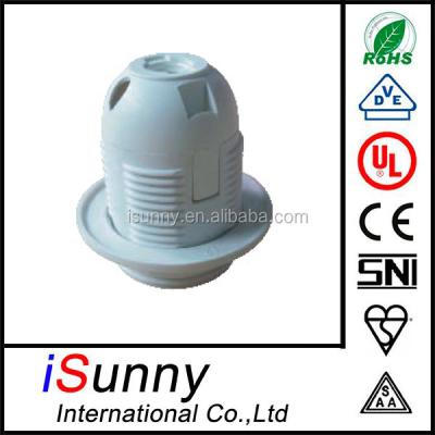 China Screw VDE CE E27 Plastic Lampholder, E27 Lampholder, E27 All Thread Plastic Lampholder for sale