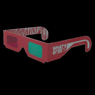 China Red/Cyan 3D Cardboard Cardboard+PET Glasses for sale