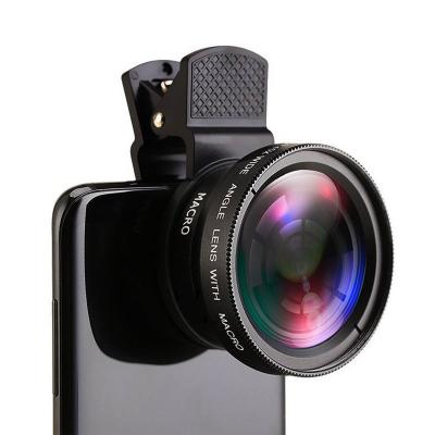 China 2022 0.67x Wholesale Multifunctional Wide Angle\Fish Eye\Mics 3 in 1 Phone Lenses Phone Camera Lenses for sale